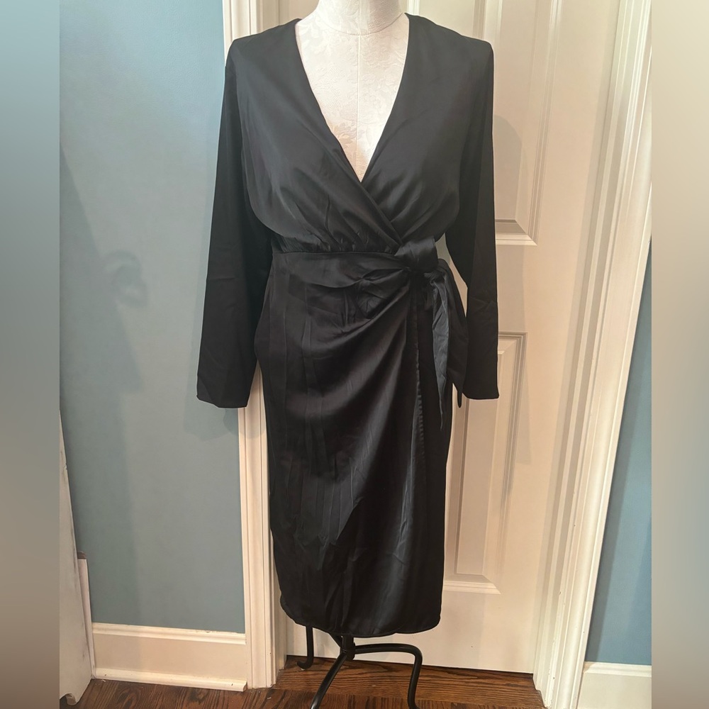 NWT Black Wrap Dress